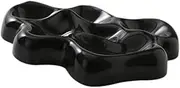 Fonowx Wave Jewelry Tray,Trinket Ring Holder Decorative Dish Vanity Plate for Christmas, Black