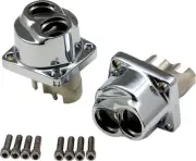 HD Chrome Lifter Bases Tappet Blocks Front Rear Harley Super Glide 84-94