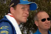 Petter Solberg NOR Subaru with David Lapworth GBR Subaru Team Mana- 2005 Photo
