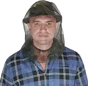 Oztrala Head NET Screen Fly Insect Bug Bush Fishing Mosquito Mozzie Bee Outback Hat Mesh AU Dark Olive