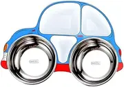 Cabilock Children Plate 304 Stainless Steel Suction Plate Boys and Girls Bowls Children Tableware Fine Workmanship