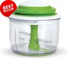 Veggie Chopper, Manual Food Processor, Hand-Pull, Fruit & Vegetable Slicer