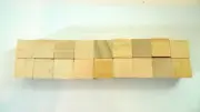 18 Unfinished Natural Wood Cube Blocks 1" Puzzles Games Paint Decorate