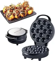 Pop Cake Maker - 750W Waffle Iron Machine, Cupcake Machine with Non-Stick Coating and Led Indicator Light - Cake Pop Maker Machine with Double- Sided Heating for Birthday and Holiday Parties