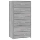 Sideboard with 6 Drawers Chipboard Storage Organiser Multi Colours vidaXL