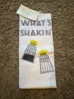 NWT Project 62 Kitchen Towel Salt & Pepper Shakers "What's Shaking" White