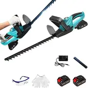 Hedge Trimmer,24v Cordless Grass Hedge Trimmer Electric,Two Power and One Charge,with 2 4.0ah Batteries,Rechargeable Pruning Shears,for Pruning Shears Grass Trimmer for Garden Work