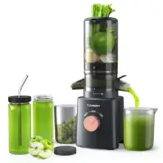Cold Press Juicer with 8 Juice Bottles - Masticating Juicer Machines for Frui...