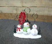 St Nicholas Square Triple Snowman Christmas Photo Holder