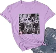 [MYCHTE] This Night is Sparkling Shirt Women Country Music Lover Tee Swift Fans Tops Vintage Graphic Concert Tshirt