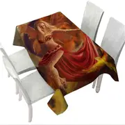 Fantasy Art the Red Fire Moon Fairy Tablecloth