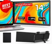 Laptop Screen Extender 14" 1080P Portable Monitor 250° Rotation USB-C HDMI