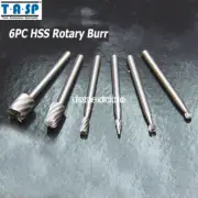 6PC Dremel Rotary Burr Set Routing Router Bits Mill Cutter Rotary Tool HSS