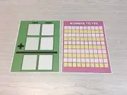 Set of 2 - Laminated Math Work Mats #22 - Dry Erase