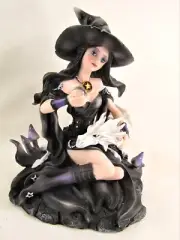 Sorceress with Crystal Ball and Dragon Mythical Fantasy resin Figurine