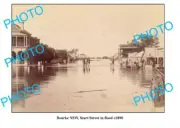 OLD 8x6 PHOTO BOURKE NSW STURT STREET IN FLOOD c1890