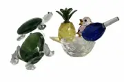 Crystal Emerald Green Frog Pineapple Turtle Figurine Paperweight price per 1