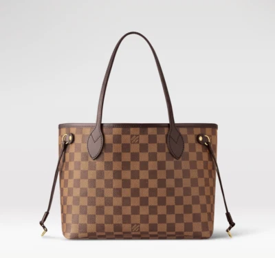 NEW LOUIS VUITTON Neverfull PM Small Tote Bag Damier Ebene Red ❤️ RARE GIFT!