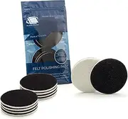 GLASS POLISH 75mm PRO Felt Polishing Pads for Cerium Oxide Glass Polishing, Scratch Removal and Professional High Gloss Finish on Glass, Plastic, Metal and Marble - (10 Pads)