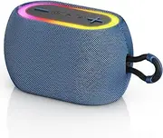 JYX Portable Bluetooth Speaker, Powerful Sound and deep bass, IPX7 Waterproof, 12 Hours of Playtime, for Home, Outdoor and Travel, Support TWS/AUX/USB/TF Card (Blue)