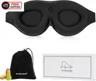 ALASKA BEAR Memory Foam Sleep Mask with 3D Molded Cups, a Contour Pillow for You