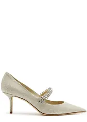 Jimmy Choo Bling 65 Glittered Pumps - Silver 38 (IT38 / UK5)
