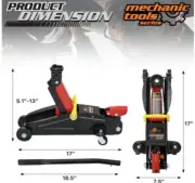M-AUTO Hydraulic Trolley Jack Car Lift with Carrying Storage Case