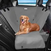 njnj Dog Car Seat Cover for Back Seat - Waterproof Dog Half Hammock for Cars,Scratchproof Pet Backseat Protector,Durable,Non-Slip Booster Seat for Small,Medium and Large Dogs, darkgray