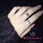 【台灣現貨】S925純銀❤️1+1組合包套4爪圓鑽劉詩詩仿真鑽戒求婚戒指 生日禮物/閨蜜/純銀白金/八心八箭/飾品/批發