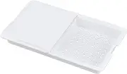 Rotatable Cutting Board with Trays 3 in 1 Multifunction Cutting Board Storage Basket Chopping Slicing Board with Colander for Camping Picnic BBQ Kitchen White One Size