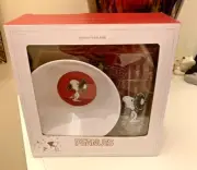 Disney Pottery Barn Snoopy PLATE CUP BOWL holiday Christmas GIFT school peanuts