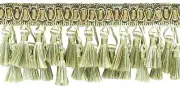 Two Tier Tassel Fringe Trim, Style# TFH3D, Color# 4001 - White Sands [5 Yards]