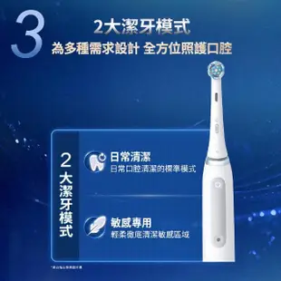 【德國百靈Oral-B-】iO3s 微震科技電動牙刷(白色)