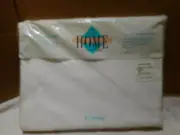 VINTAGE The Home Collection No iron percale Twin Flat Sheet WHITE New!