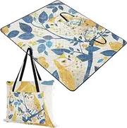 Yoogain Outdoor Blanket for Grass Sandproof Indoors Travel Picnic Blankets for Adults Concert Blanket Sweet Boho Owls 60x80in