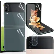 For Samsung Galaxy Z Flip3 5G 3 in 1 Screen Protector Hydrogel Flexible Full Coverage Plus Camera Lens-[3in1 for Z Flip 3]