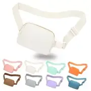 Crossbody Bag for Women and Men, Belt Bag for Hiking Bum off white Fanny Pack