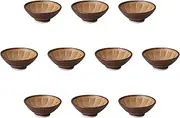 Set of 10 Tea Mortar Shallow Mouth (Large) 4.5 x 1.9 inches (11.6 x 4.8 cm) | Mortar Setomonohonpo