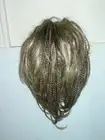 Short Clip on Hair Piece with micro braids NWT color #12T16 DK BLONDE/LITER ENDS