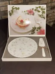Mikasa Bone China April Rose 11.25” Cake Server Set B2053~ NIP ~ Retired Pattern