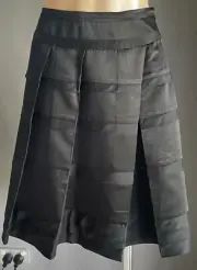 ALANNAH HILL "Be Quiet !" Black Pleat Front A-Line Short Skirt Size 8 - NWT!