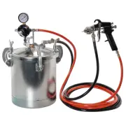 New PRESSURE FEED PAINT TANK POT SPRAY GUN SPRAYER SYSTEM