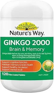Nature's Way Ginkgo 2000 Brain+Mem Film Coated 120 Tablets