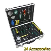 Fiber Optical Tool Kit Fusion Splicing Cutter New Cleaver Plier 24 Accessories