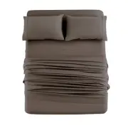 Bed Sheet Set 4 Pieces Double Brushed Microfiber 1800 - Breathable All Season...