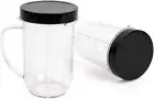 Magic Bullet MB1001 16oz Party Mug Cup w/ Handle & Lid Replacement Part