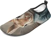 [BTCOWZRV] Water Shoes for Women Men Retro Style Rabbit Water Sports Shoes Slip-on Breathable Lightweight Athletic Aqua Sock