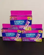 Tampax Pocket Radiant Compact Tampons Regular Absorbency Unscented Travel Size