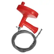 Drain Augers 4m Stainless Steel Drain Clog Remover Tool Red