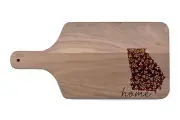 Creative Products Floral Home State - Georgia 17 x 8 Walnut Paddle Cutting Board
